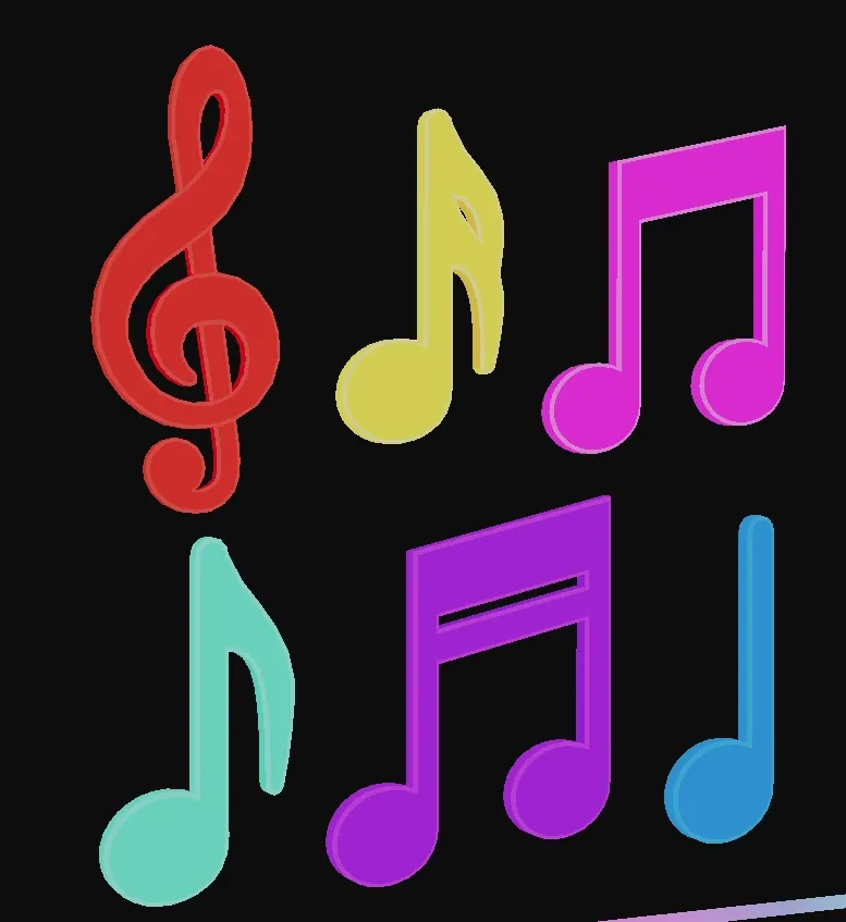 制作に使った音符のパーツ