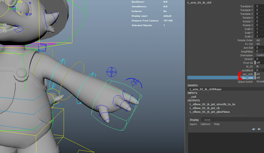 Quati rig interface and animation controls